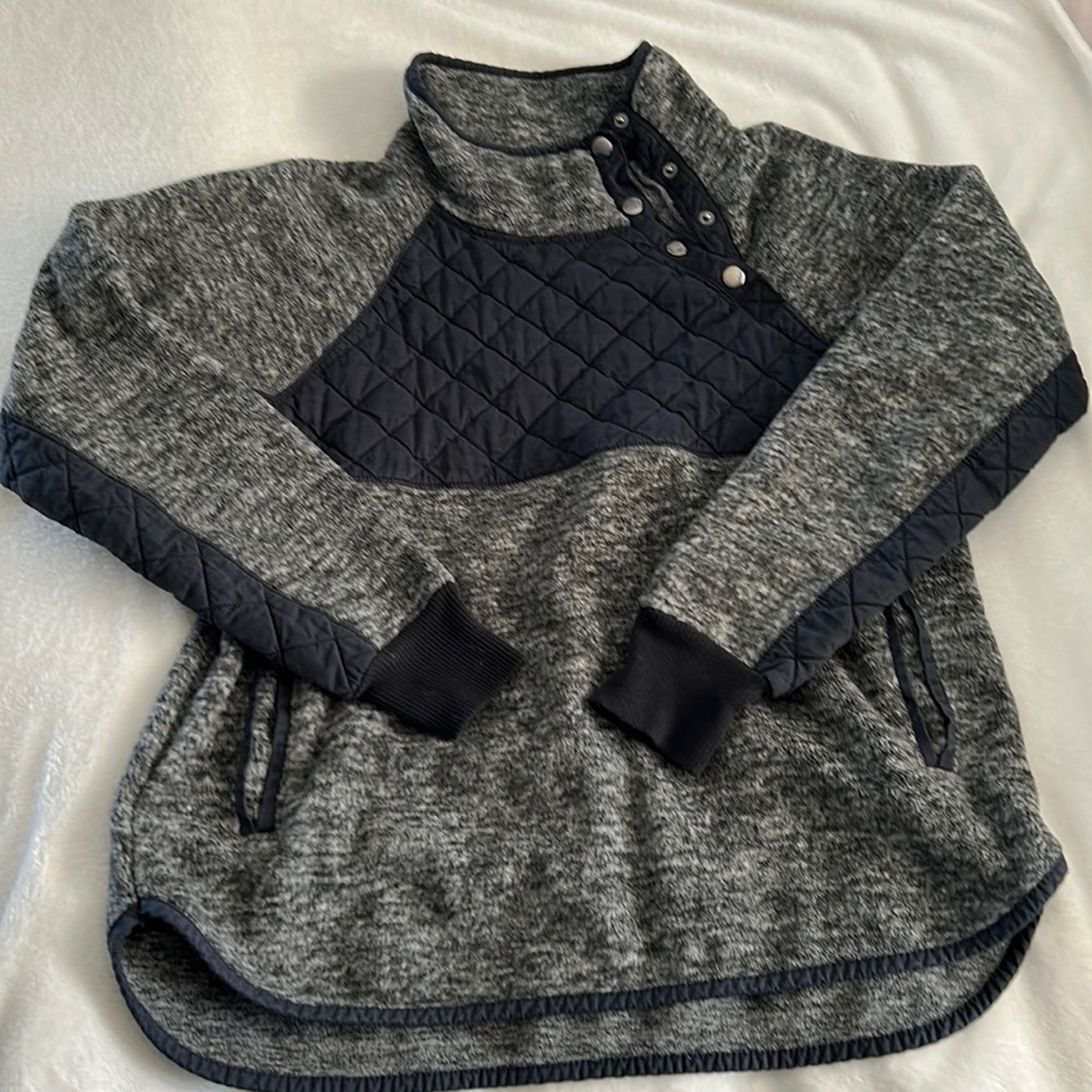 abercrombie asymmetrical snap pullover